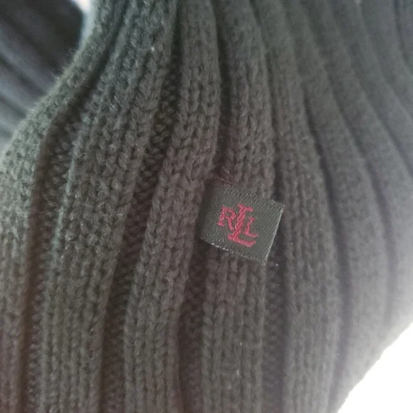 Cute army green cotton knit Lauren Ralph Lauren Button Up Turtle neck sweater M - Picture 6 of 13